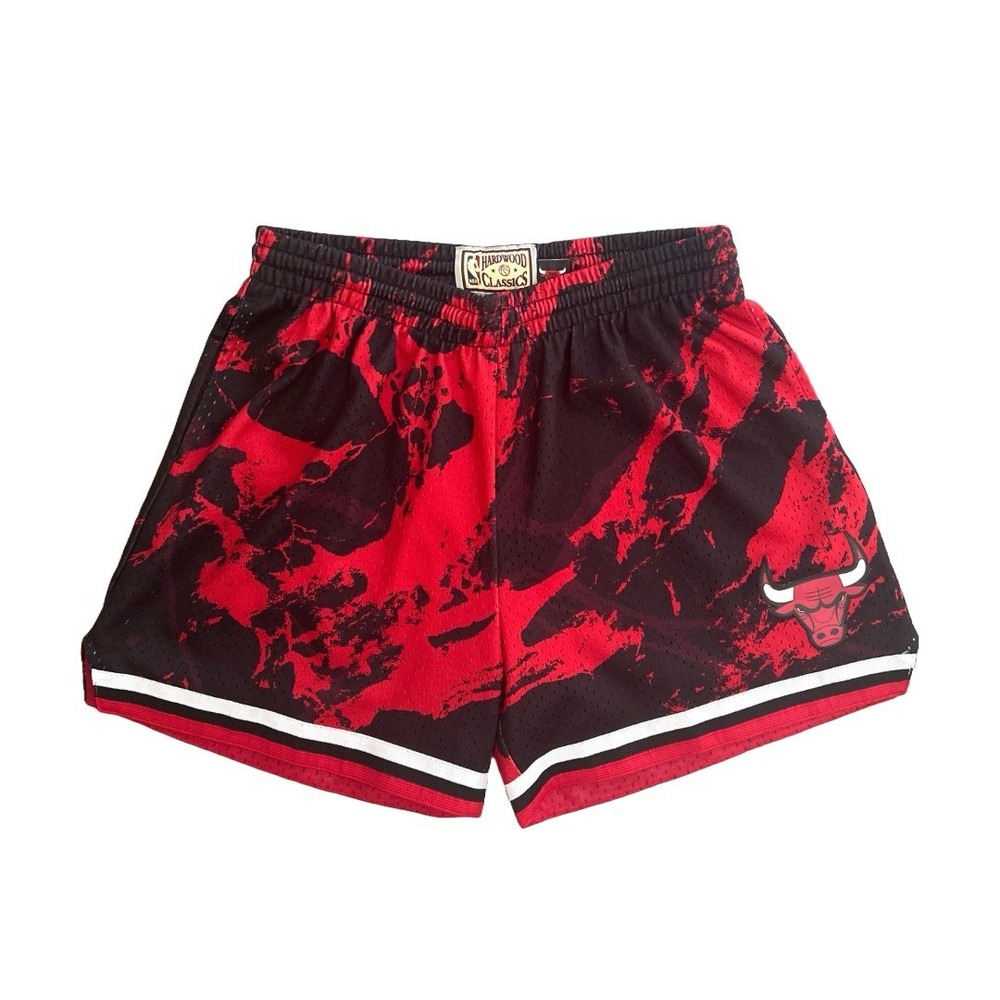 Chicago Bulls Mitchell & Ness NBA Team Marble Swingman Shorts Men's M 4" Inseam‎